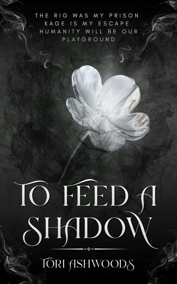 To Feed A Shadow Cover A delicate white flower against a dark background, with the title "To Feed a Shadow" above.